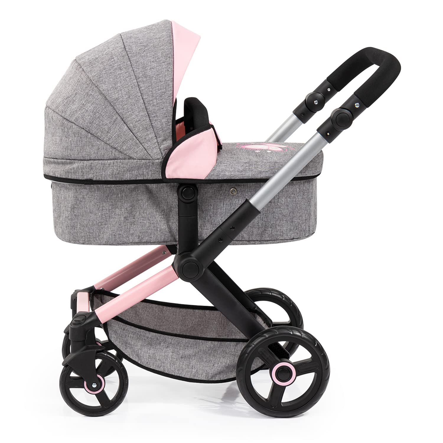 Foto 2 | Cochecito Para Muñecas Bayer Design Xeo Butterfly, Gris Y Rosa, 52 Cm, 3 O Más - Venta Internacional.