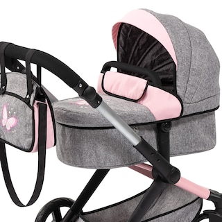 Foto 7 | Cochecito Para Muñecas Bayer Design Xeo Butterfly, Gris Y Rosa, 52 Cm, 3 O Más - Venta Internacional.