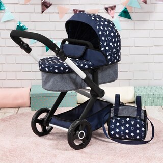 Foto 2 | Cochecito De Muñecas Bayer Design Xeo Con Estrellas Azules Y Blancas, 46 Cm, Más De 3 Años - Venta Internacional.
