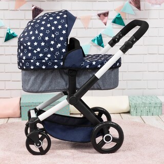 Foto 4 | Cochecito De Muñecas Bayer Design Xeo Con Estrellas Azules Y Blancas, 46 Cm, Más De 3 Años - Venta Internacional.