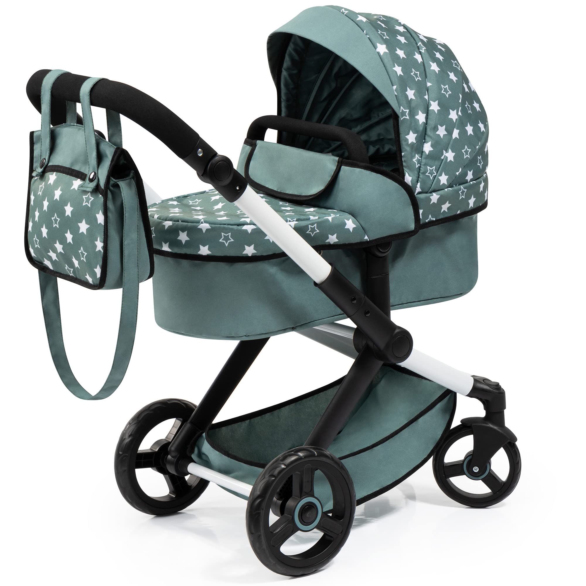 Foto 2 pulgar | Dolls Pram Bayer Design Xeo Stars Verde Y Blanco Con Bolso - Venta Internacional.