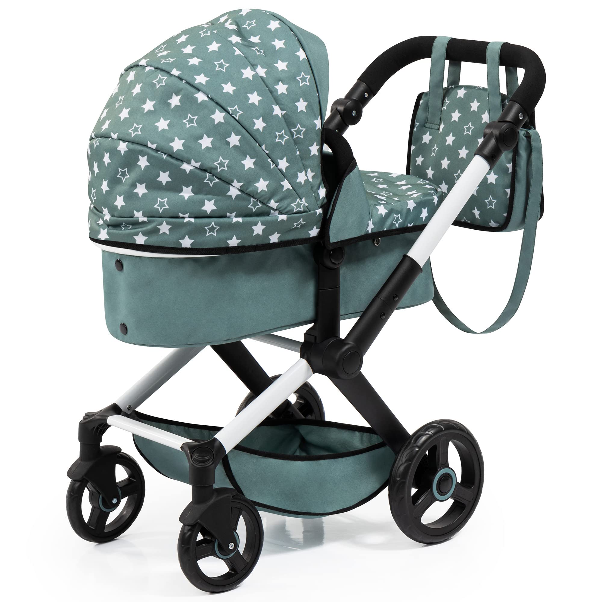 Foto 3 pulgar | Dolls Pram Bayer Design Xeo Stars Verde Y Blanco Con Bolso - Venta Internacional.