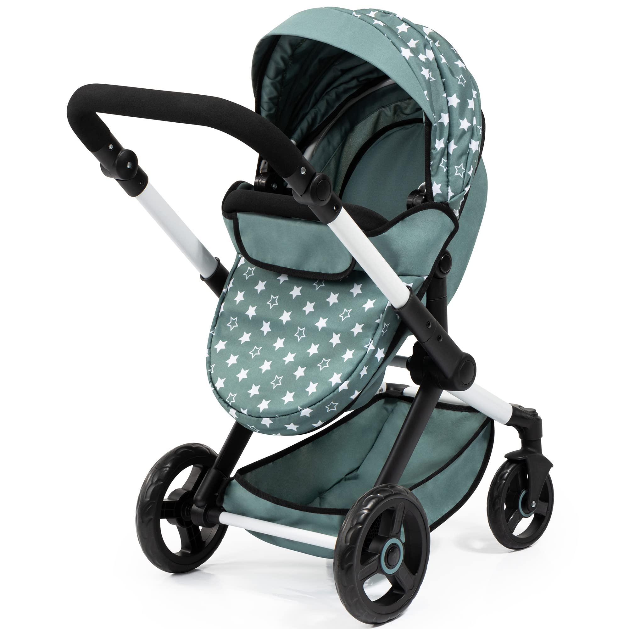 Foto 4 pulgar | Dolls Pram Bayer Design Xeo Stars Verde Y Blanco Con Bolso - Venta Internacional.