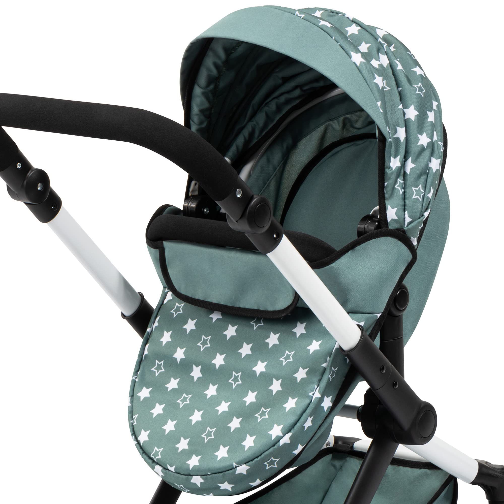 Foto 7 pulgar | Dolls Pram Bayer Design Xeo Stars Verde Y Blanco Con Bolso - Venta Internacional.