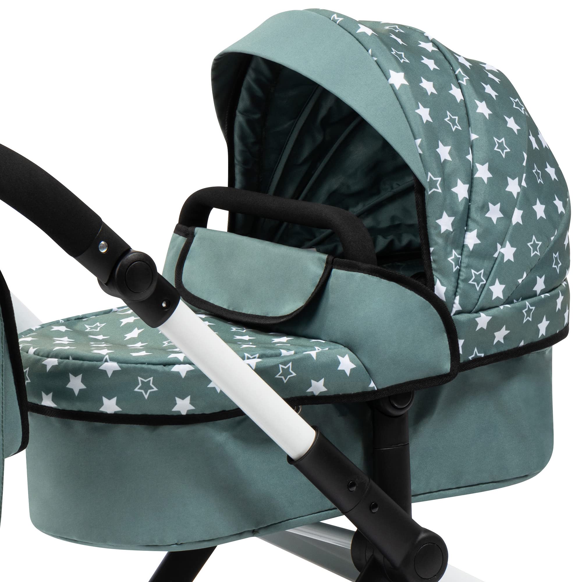 Foto 8 pulgar | Dolls Pram Bayer Design Xeo Stars Verde Y Blanco Con Bolso - Venta Internacional.