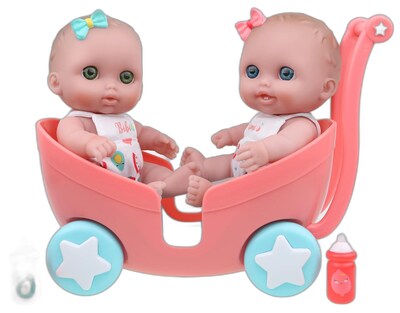 Foto 1 | Set De Cochecito Para Muñecas Jc Toys Lil Cutesies Twin 8.5, Todo En Vinilo - Venta Internacional.