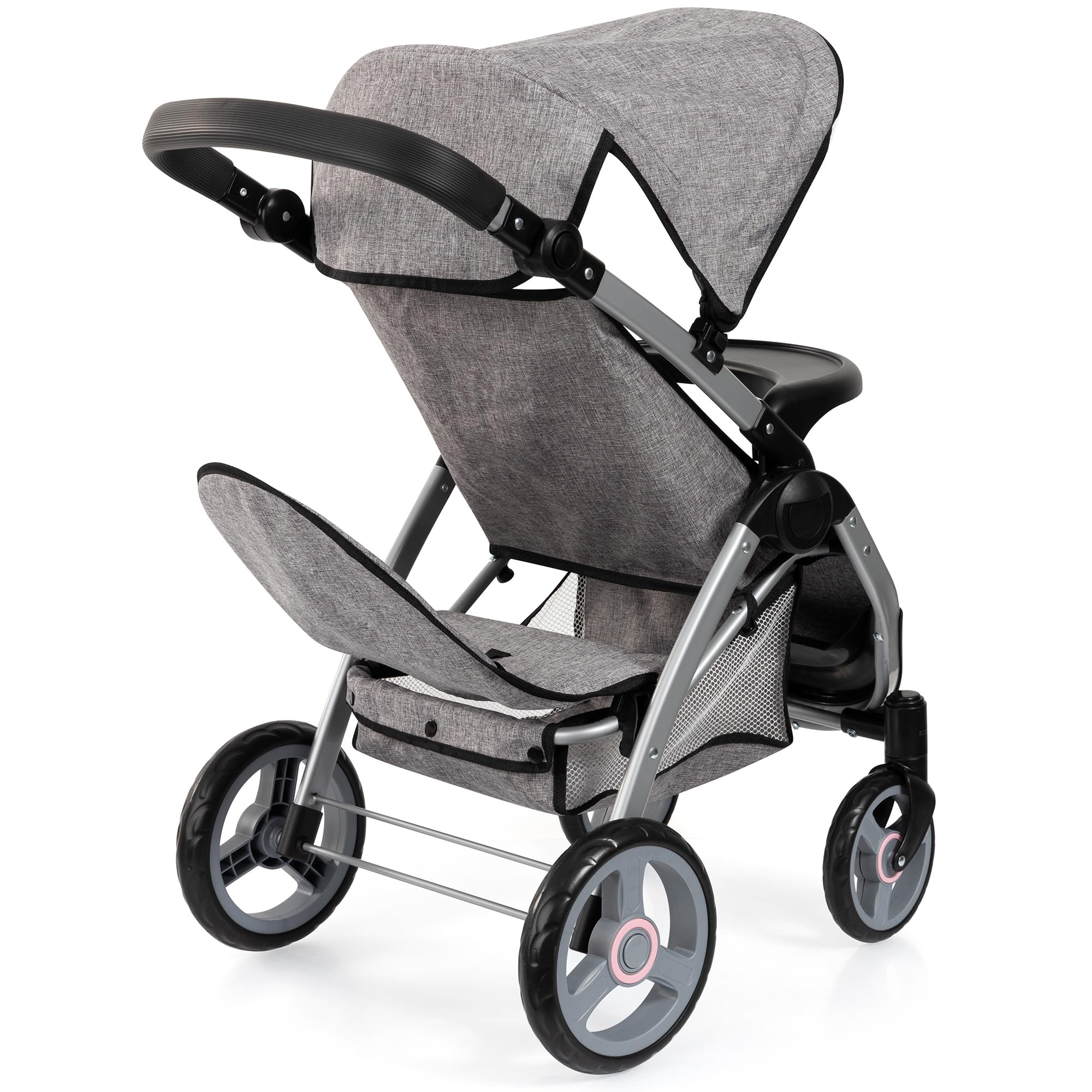 Foto 3 pulgar | Cochecito De Muñecas Bayer Design Twin Star Gris/rosa Para 2 Muñecas - Venta Internacional.