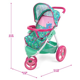 Foto 4 | Cochecito Para Correr Con Forma De Muñeca Baby Alive, Con Corazones Verdes Y Rosas, 60 Cm, 3 O Más - Venta Internacio