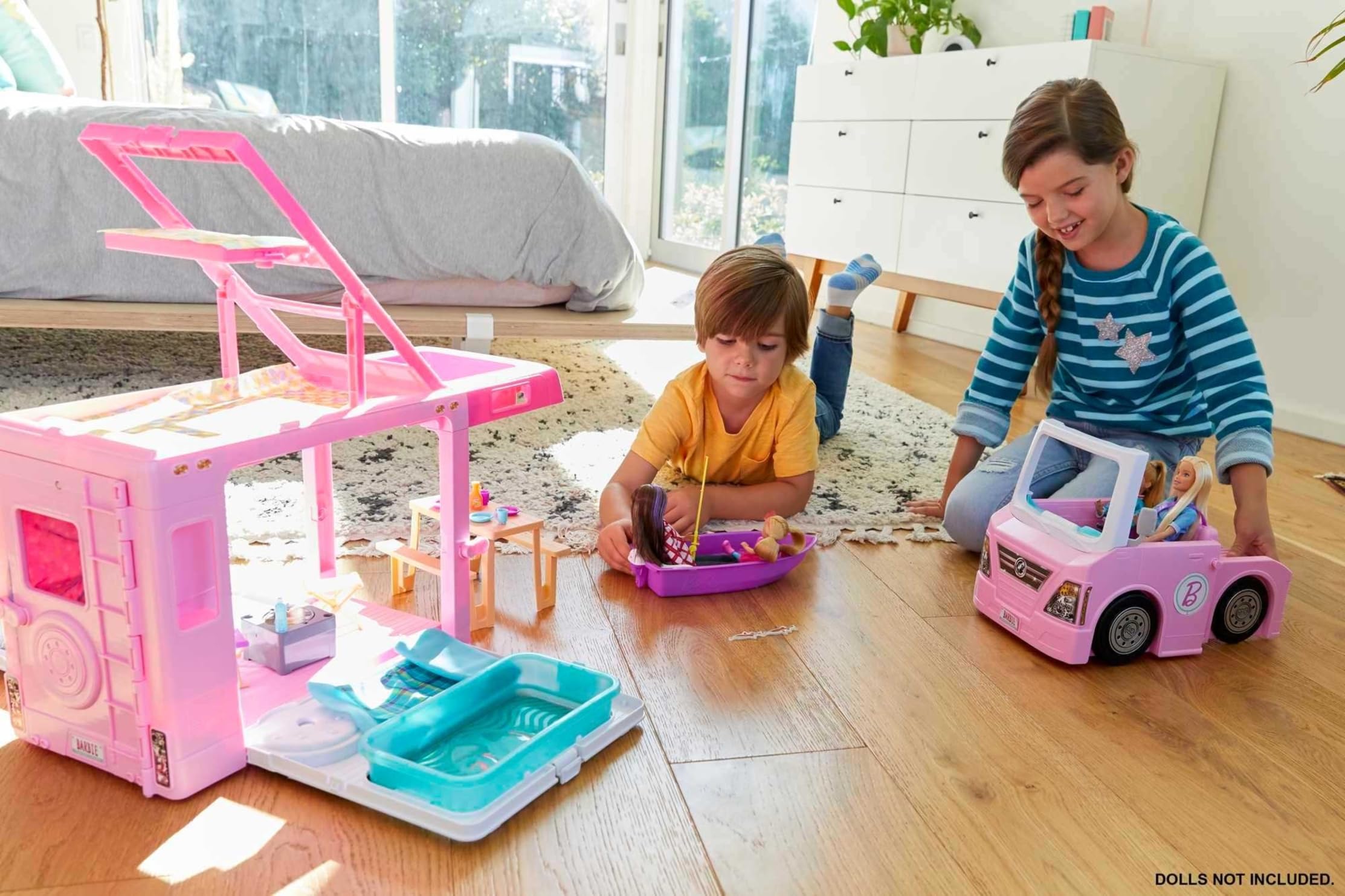 Foto 3 pulgar | Playset Barbie Camper Dreamcamper 3 En 1 Con Piscina Y 50 Acc - Venta Internacional.