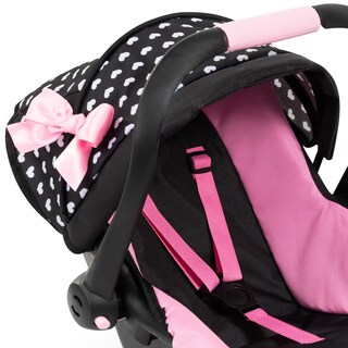 Foto 7 | Asiento De Coche Bayer Design Dolls Deluxe Hearts Negro Y Rosa De 18 Pulgadas - Venta Internacional.