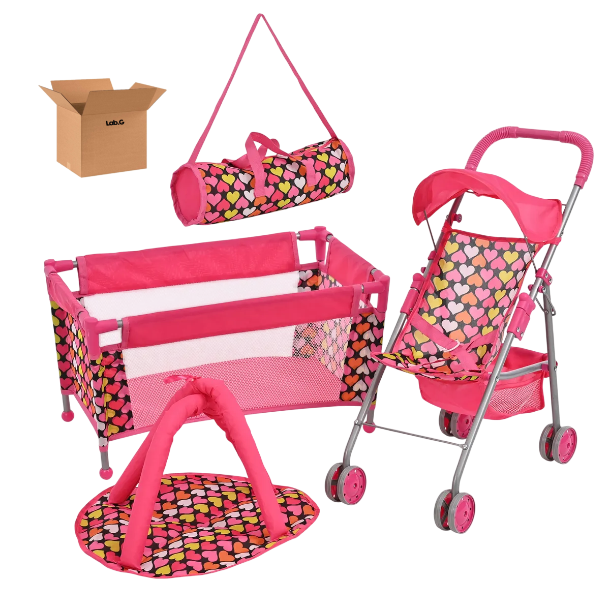 Foto 1 | Carriola  Lab.g Para Niñas 4 En 1 Rosa