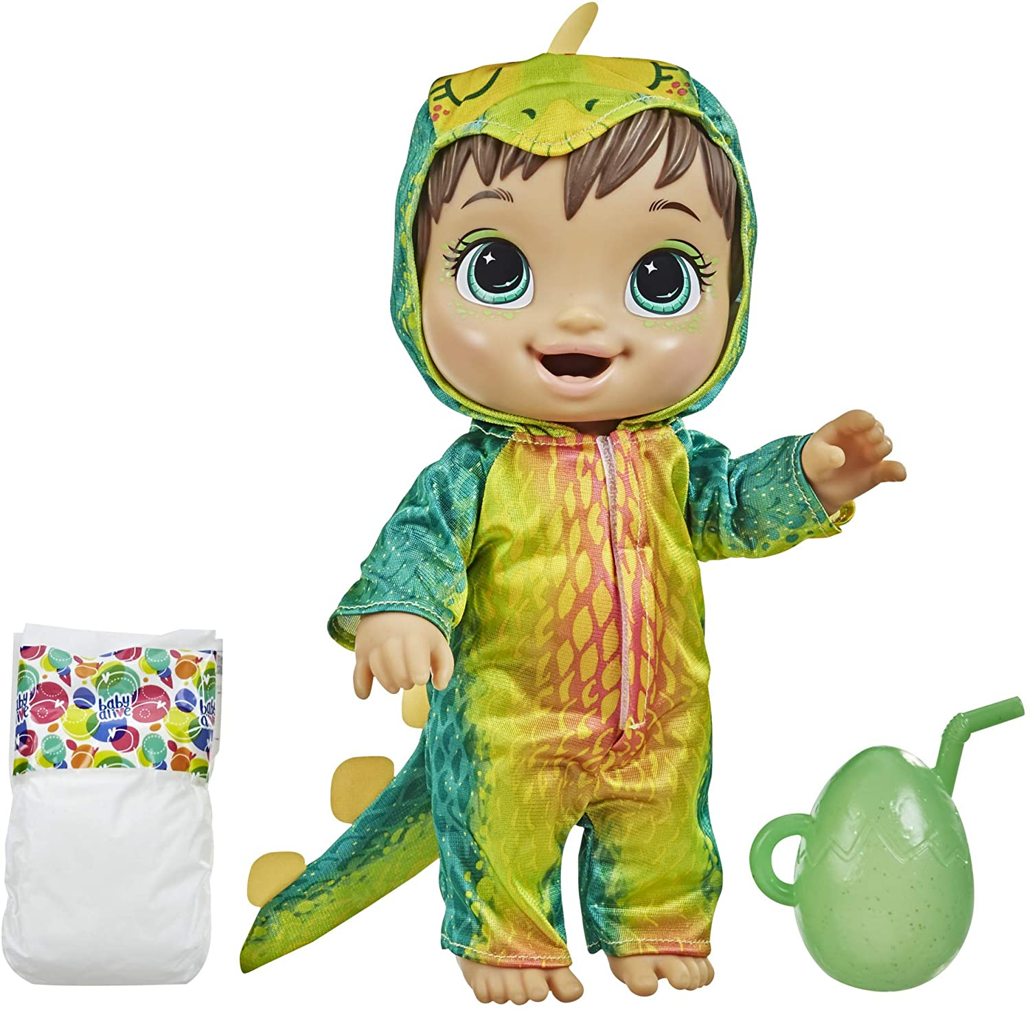 Venta Internacional- Baby Alive Dino Cuties Muñeca, Stegosaurus, Accesorios De Muñeca, Bebidas, Juguete De Dinosaurio