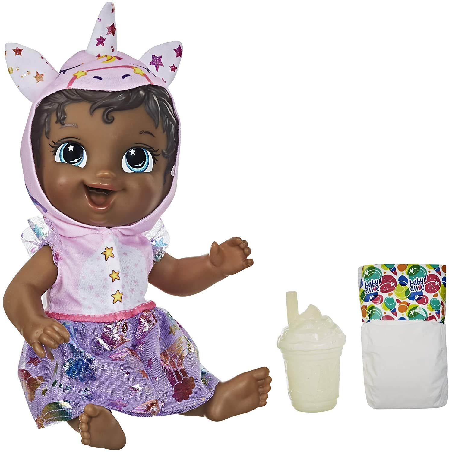 Venta Internacional- Baby Alive Tinycorns Doll, Unicornio, Accesorios, Bebidas, Bebidas, Juguetes Para El Cabello Ne