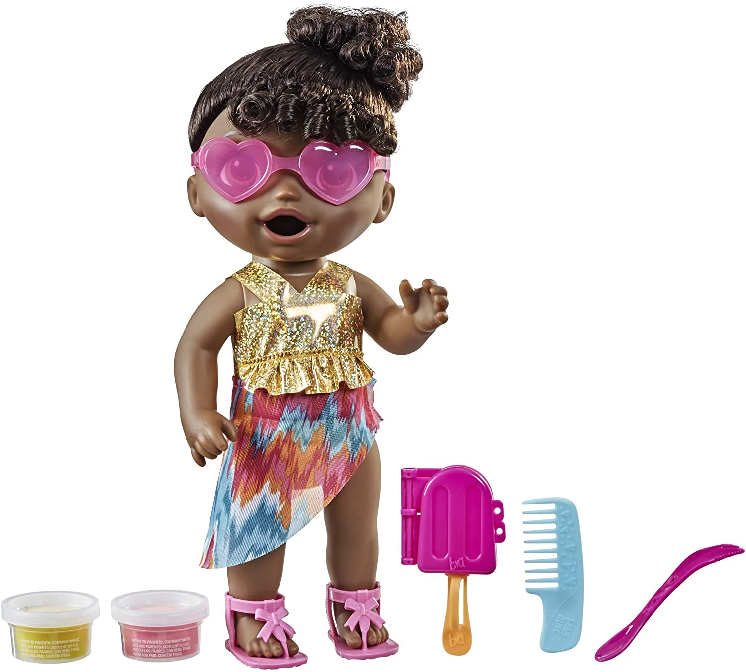 Foto 2 pulgar | Venta Internacional- Baby Alive De Cabello Negro Sunshine Snacks Doll, Come & Pops