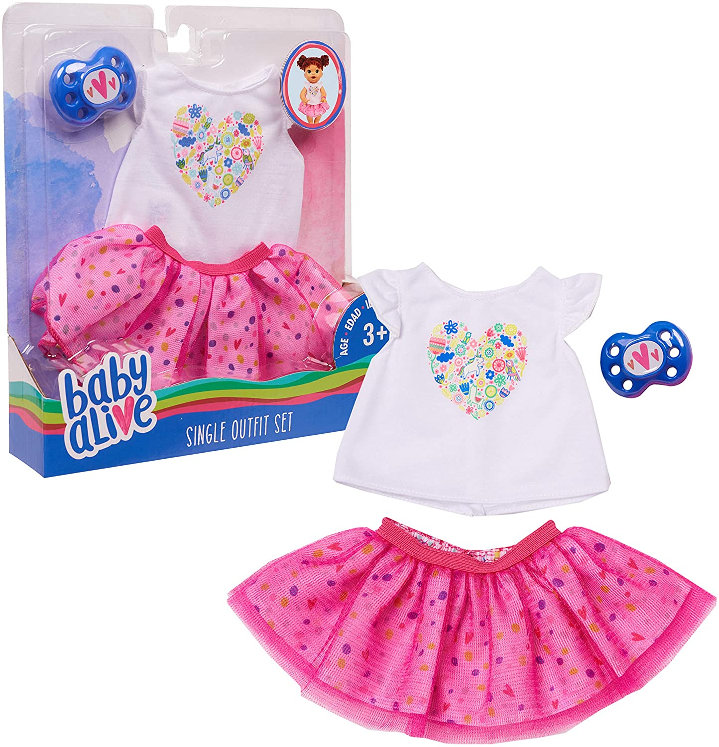 Foto 2 pulgar | Venta Internacional- Conjunto De Atuendos Individuales De Baby Alive, Tutu Pink White Tee Pink