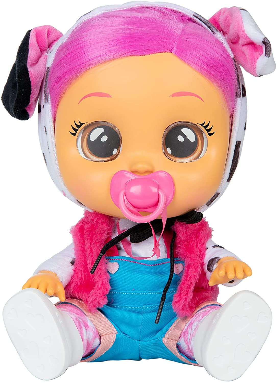 Venta Internacional- Cry Babies Dressy Dotty - Muñeca Bebé De 12 ''| Overol Azul