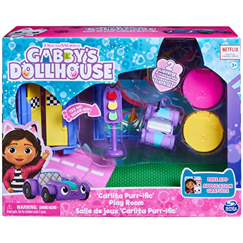 Foto 3 pulgar | Venta Internacional - Gabby's Dollhouse, Carlita Purr -ific Play Sala Con Carlita Toy Car, Accesorios