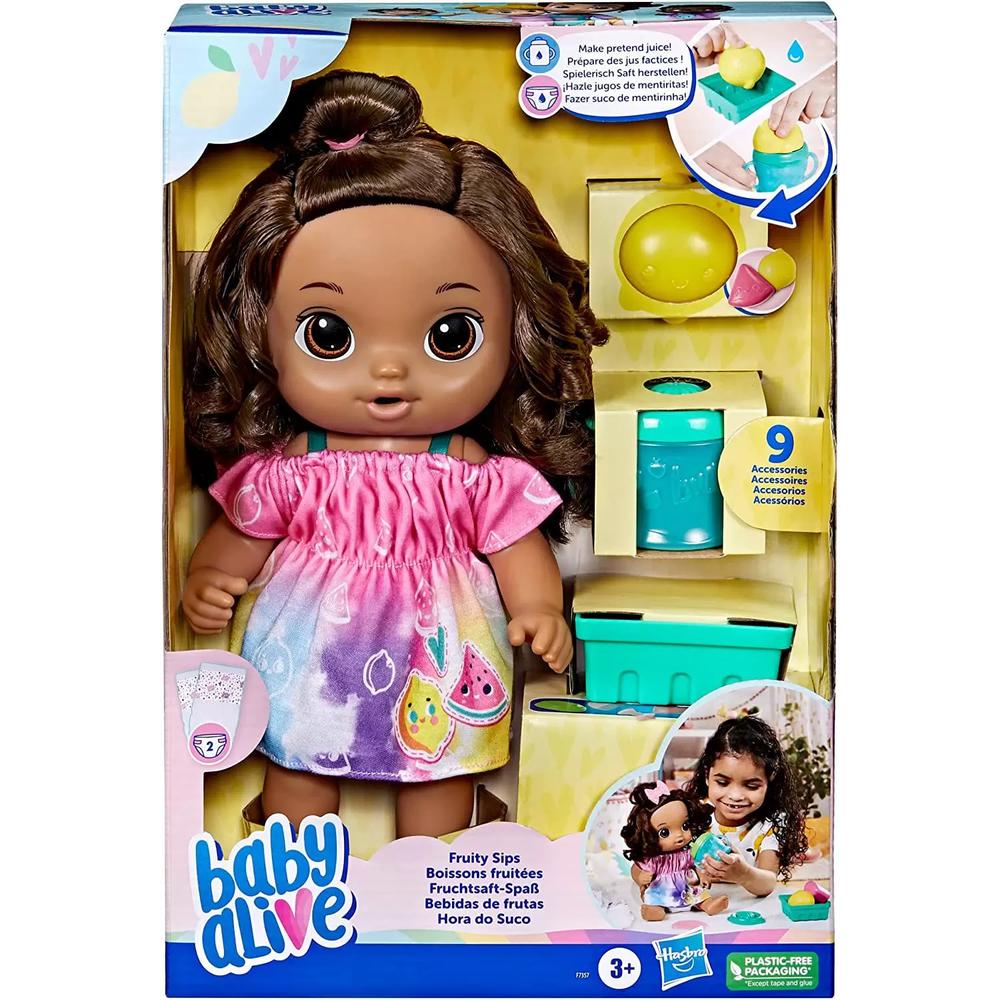 Muñeca Hasbro F7357 Baby Alive Fruity Sips: Bebé Hora de Bebida de Frutas