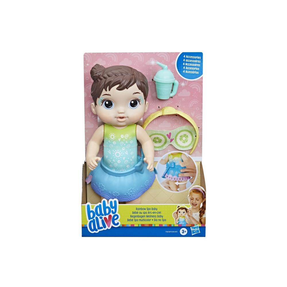Muñeca Baby Alive Rainbow Spa 4 Accesorios