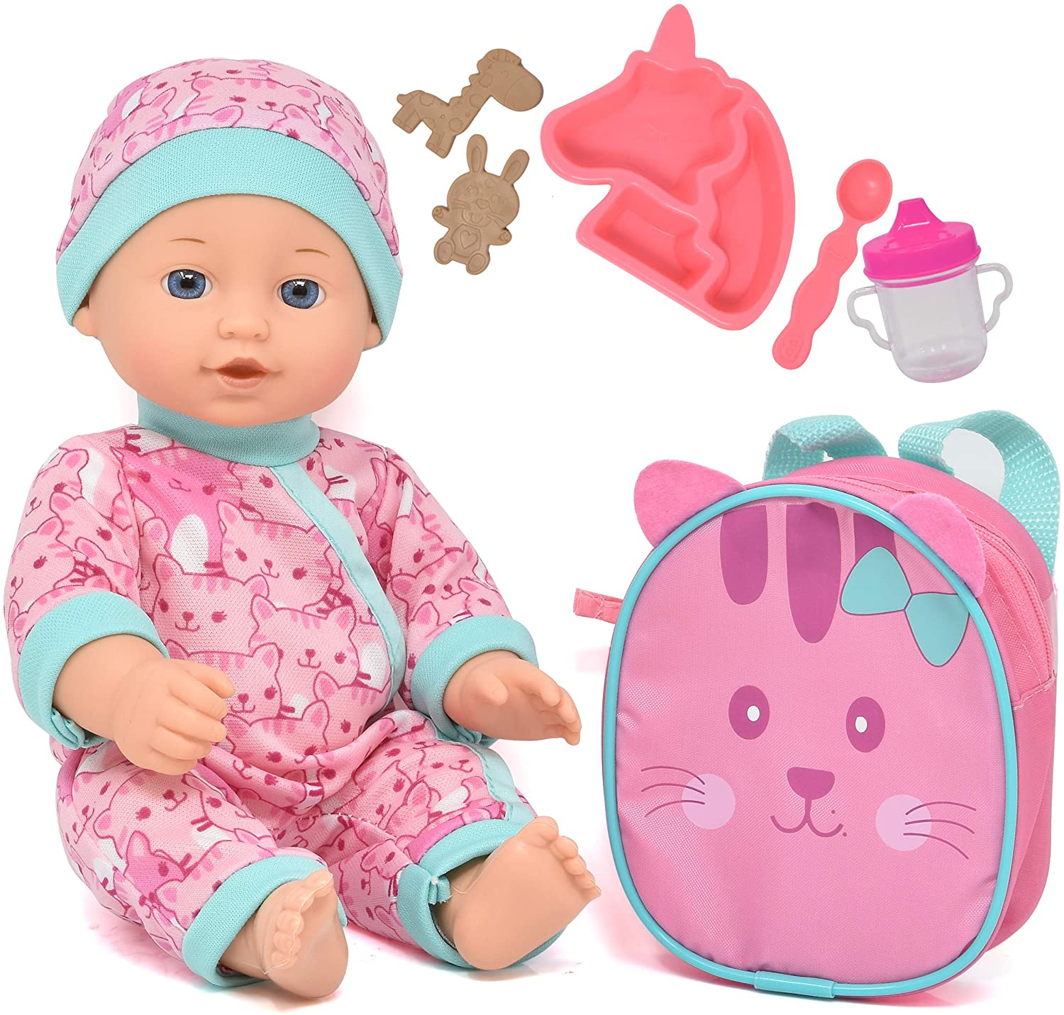 Foto 2 pulgar | Venta Internacional- Muñeca Bebé con Mochila + Accesorios Juego