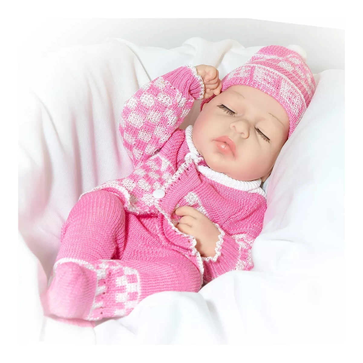 Foto 3 pulgar | Muñeco Bebé Dormido Rosa 35 cm