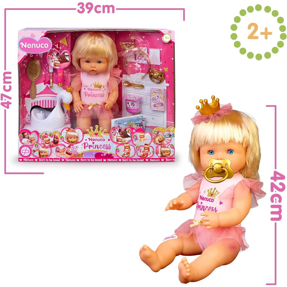 Foto 9 pulgar | Muñeca Bebé Nenuco Princesa 11 Funciones - No Necesita Pilas