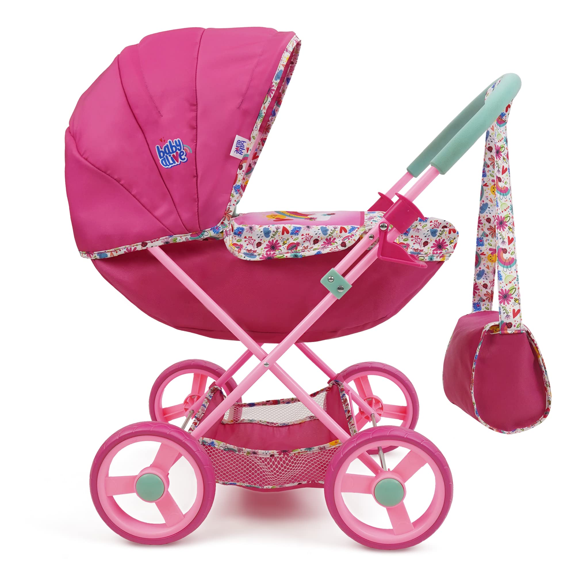 Foto 6 pulgar | Doll Pram Baby Alive Deluxe Classic Pink Con Bolso - Venta Internacional.
