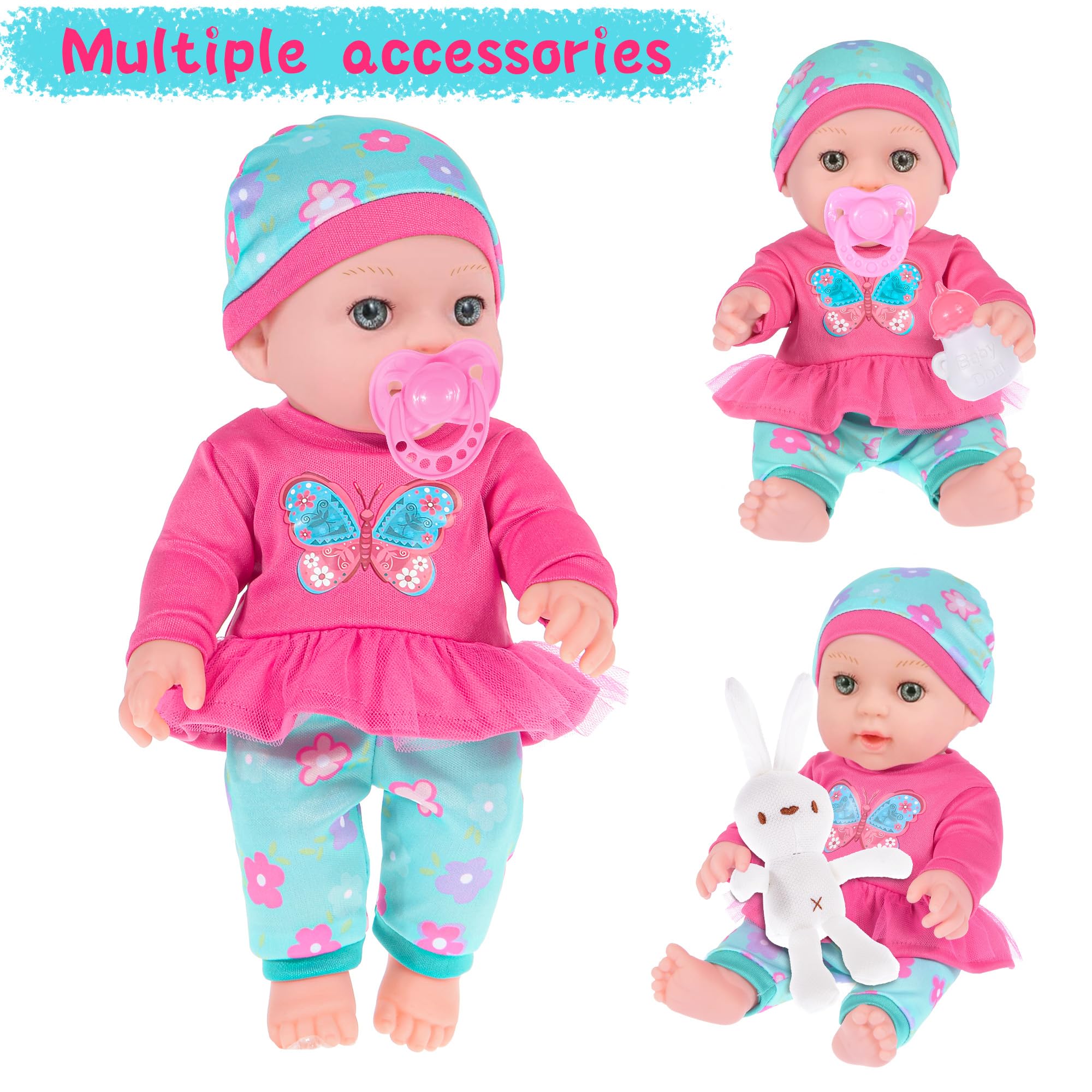 Foto 5 pulgar | Muñeca Ebuddy De 30 Cm Con Ropa, Cesta De Transporte Y Peluche - Venta Internacional.