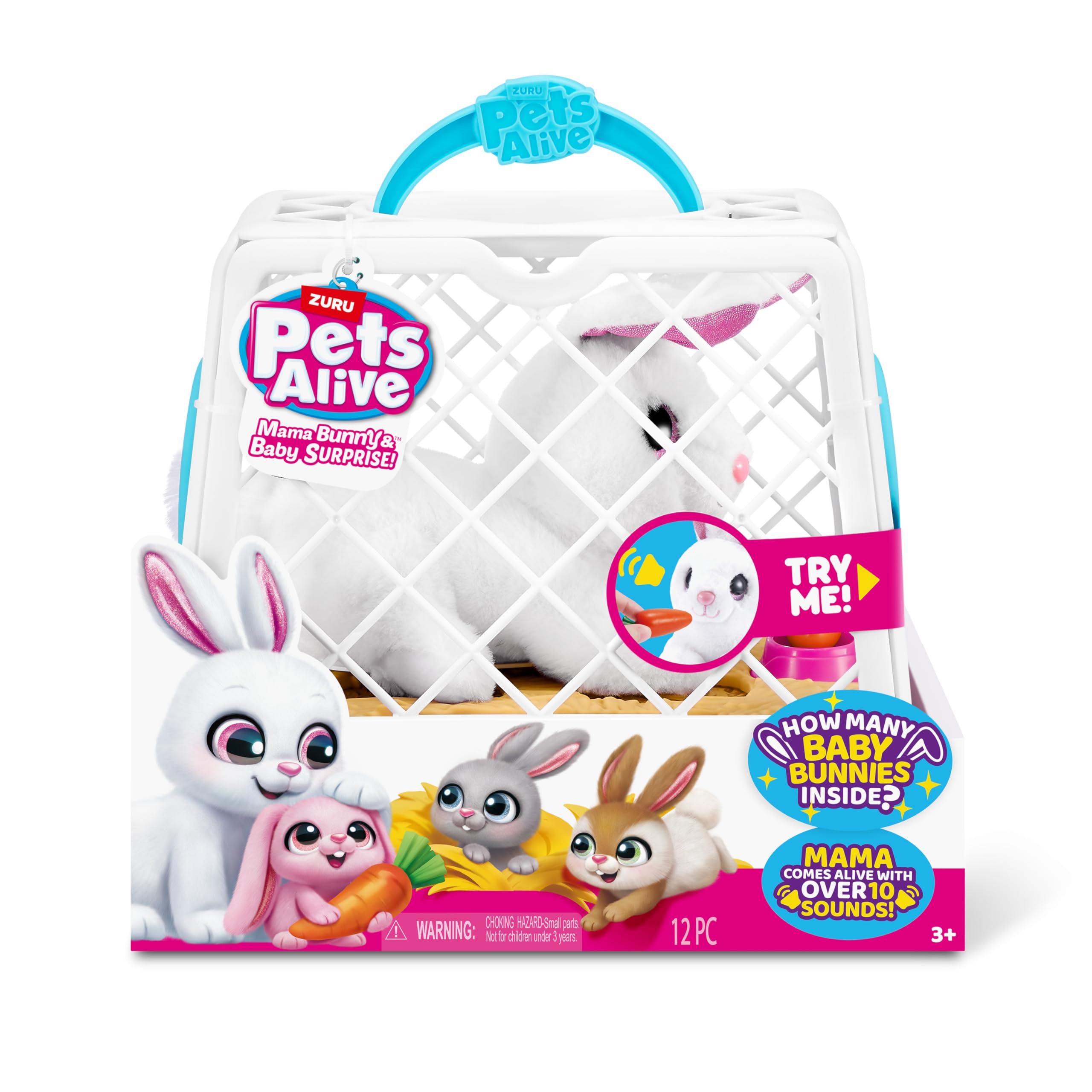 Foto 3 pulgar | Toy Pets Alive Mama Bunny & Baby Surprise Zuru Para Niños - Venta Internacional.