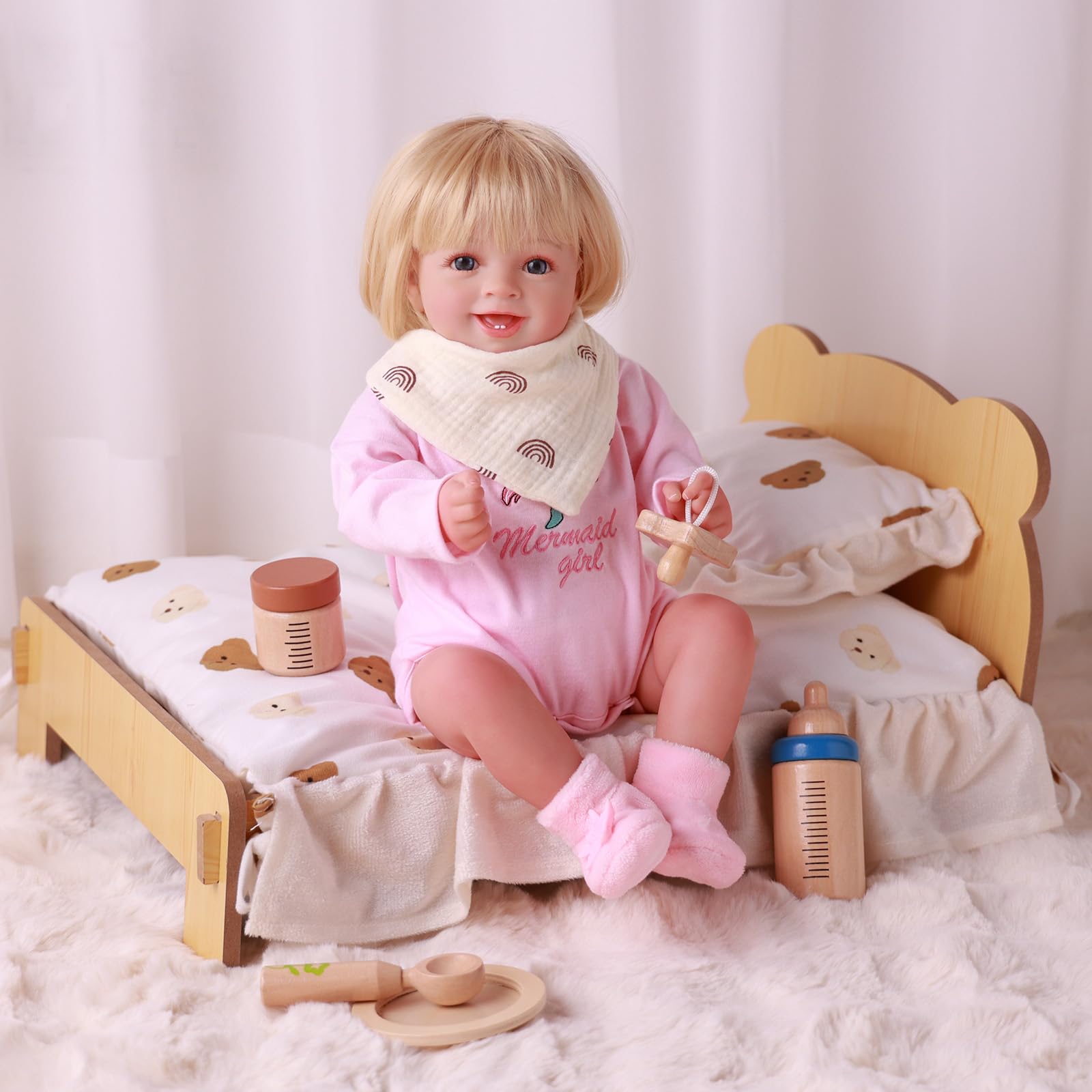 Foto 6 pulgar | Set de Juego de Madera Baby Doll Babeside Reborn 7 Piezas - Venta Internacional