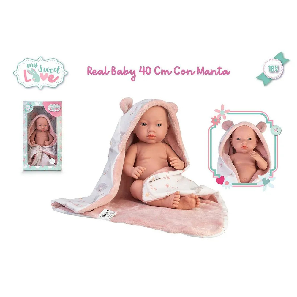 Foto 4 pulgar | Muñeco Bebé, My Sweet Love De Famosa, Real Baby 40cm Con Manta