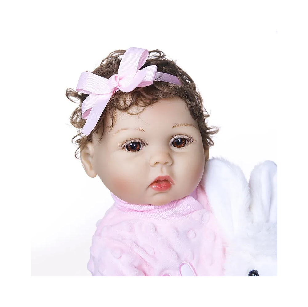 Foto 3 pulgar | Muñeca Bebé Silicona Bebé Reborn Para Niñas Auxtoo Rosa