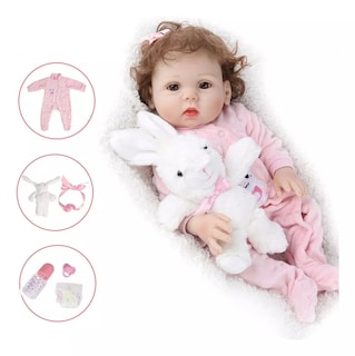 Foto 4 | Muñeca Bebé Silicona Bebé Reborn Para Niñas Auxtoo Rosa
