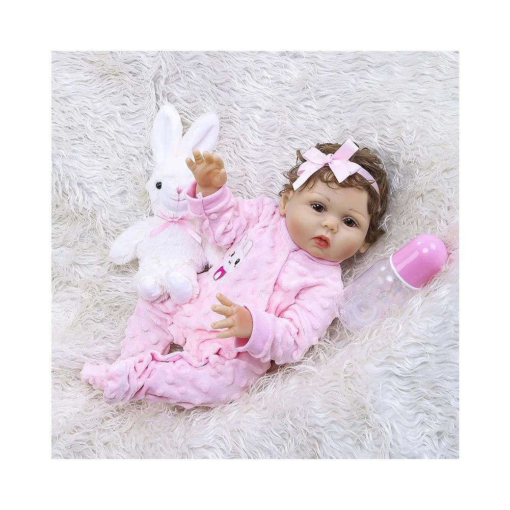 Foto 5 | Muñeca Bebé Silicona Bebé Reborn Para Niñas Auxtoo Rosa