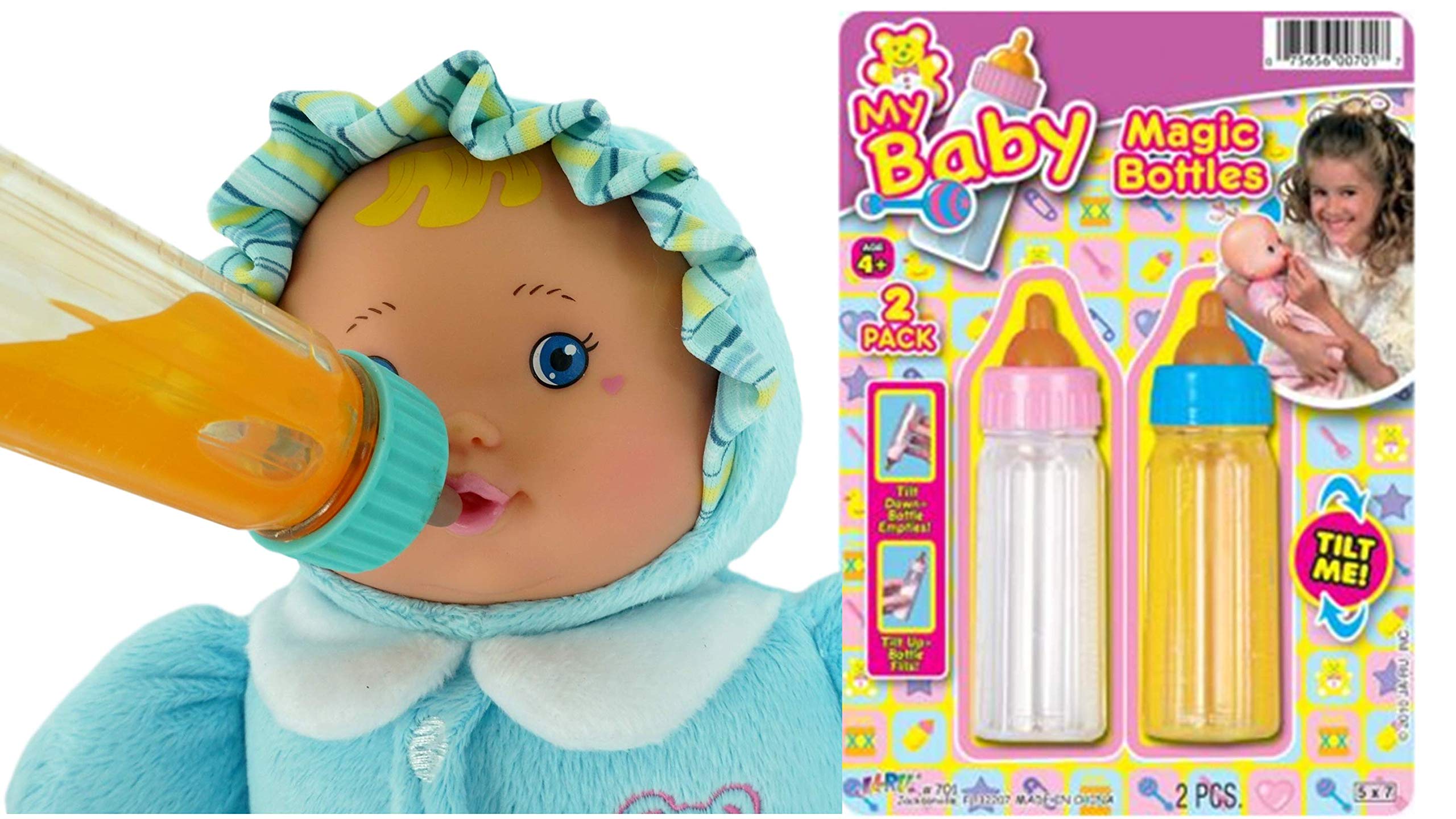 Foto 3 pulgar | Juego De Biberones Magic Baby Doll, Botella De Leche Y Botella De Jugo - Venta Internacional.