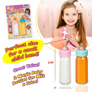 Foto 5 | Juego De Biberones Magic Baby Doll, Botella De Leche Y Botella De Jugo - Venta Internacional.