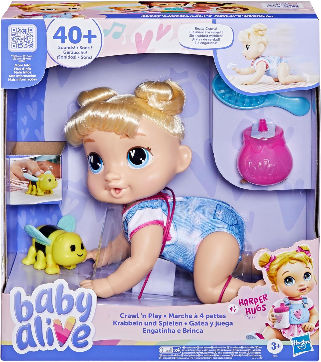 Foto 2 pulgar | Baby Alive, Harper Hugs Gatea Y Juega