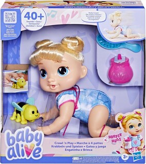 Foto 1 | Baby Alive, Harper Hugs Gatea Y Juega