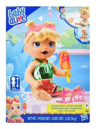Foto 2 pulgar | Baby Alive Heladito Bajo El Sol Muñeca 30cm Hasbro