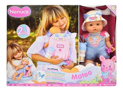 Foto 1 | Nenuco De Paseo Con Mateo 2 En 1 Muñeca 33cm Famosa
