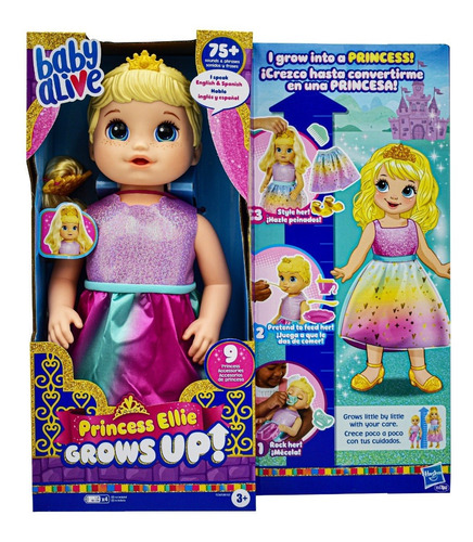 Foto 1 | Baby Alive Princesa Ellie Crece De Verdad Y Habla Hasbro