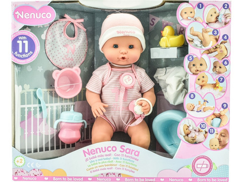 Foto 1 | Nenuco Sara El Bebe Mas Real 11 Funciones 38 Cm Famosa