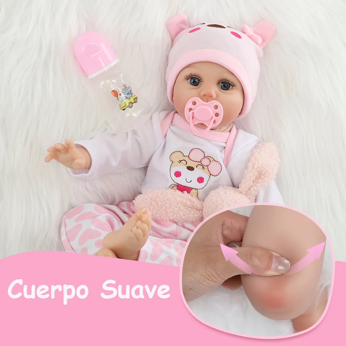 Foto 6 pulgar | Muñeca Belug Reborn 55cm 7pz Colores