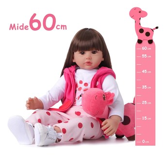Foto 3 | 60cm Muñeca Reborn Lab.g Rosa 8pz