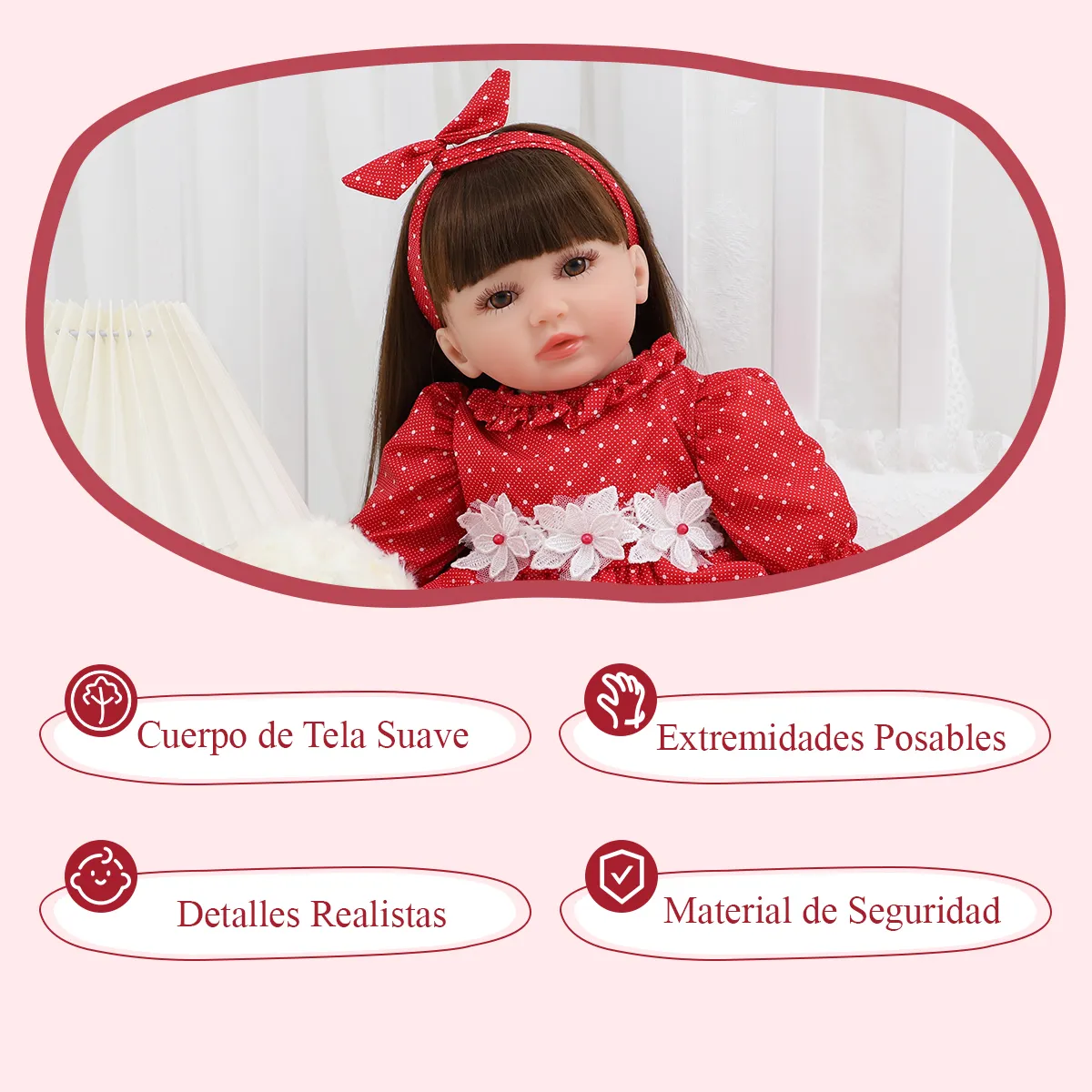 Foto 6 pulgar | Muñecas Reborn Belug 60cm Colores