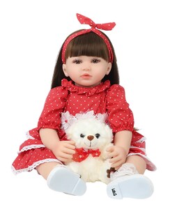 Foto 1 | Muñeca Niña Con Cabello Largo 60 Cm Color Rojo