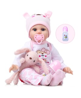Foto 2 | Muñeca Para Niña Bebés Realista 55 Cm Rosa