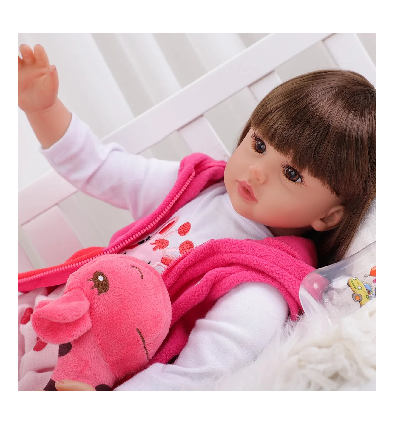 Foto 5 pulgar | Muñeca De Bebé Niña 60 Cm
