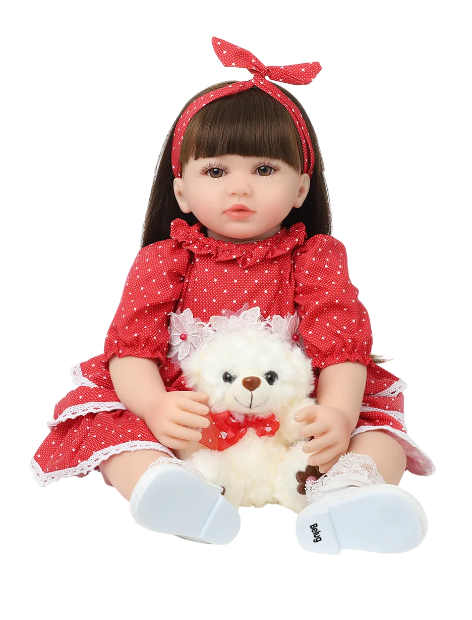 Foto 2 pulgar | Muñeca Niña Con Cabello Largo 60 Cm Color Rojo