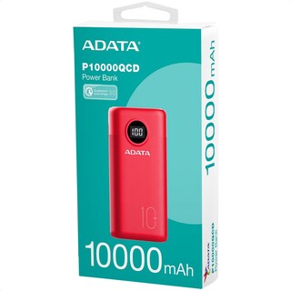 Foto 5 | Batería Externa ADATA P10000QCD 10000mAh Roja USB Power Bank